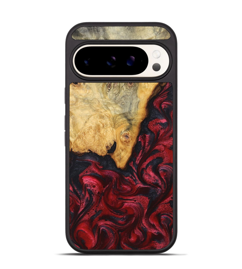 Pixel 9 Wood Phone Case - Tiara (Red, 824304)