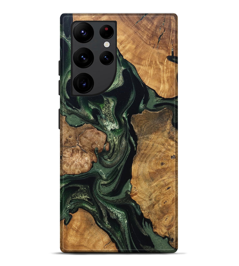 Galaxy S22 Ultra Wood Live Edge Phone Case - Colter (Green, 824307)