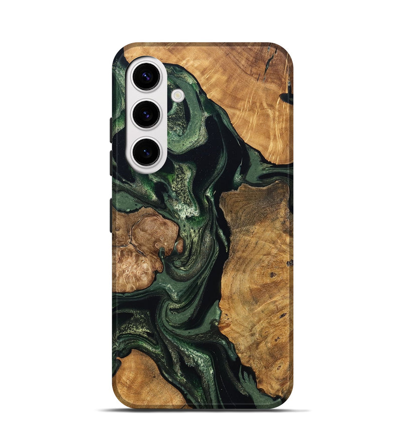 Galaxy S25 Wood Live Edge Phone Case - Colter (Green, 824307)