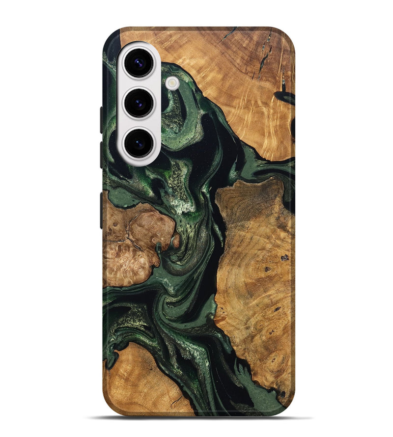 Galaxy S25 Plus Wood Live Edge Phone Case - Colter (Green, 824307)