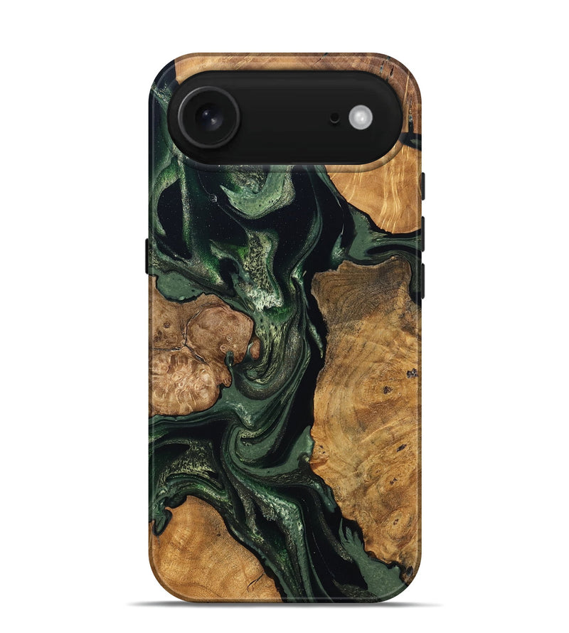 iPhone 17 Air Wood Live Edge Phone Case - Colter (Green, 824307)