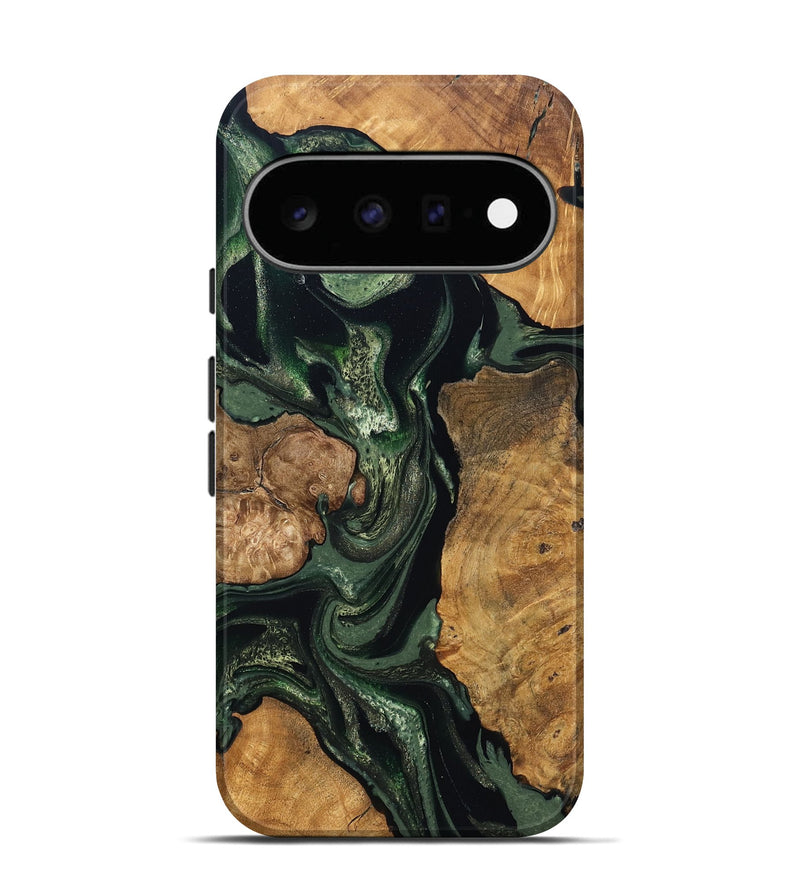Pixel 11 Wood Live Edge Phone Case - Colter (Green, 824307)
