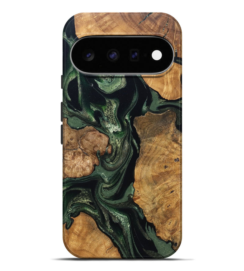 Pixel 11 Pro XL Wood Live Edge Phone Case - Colter (Green, 824307)