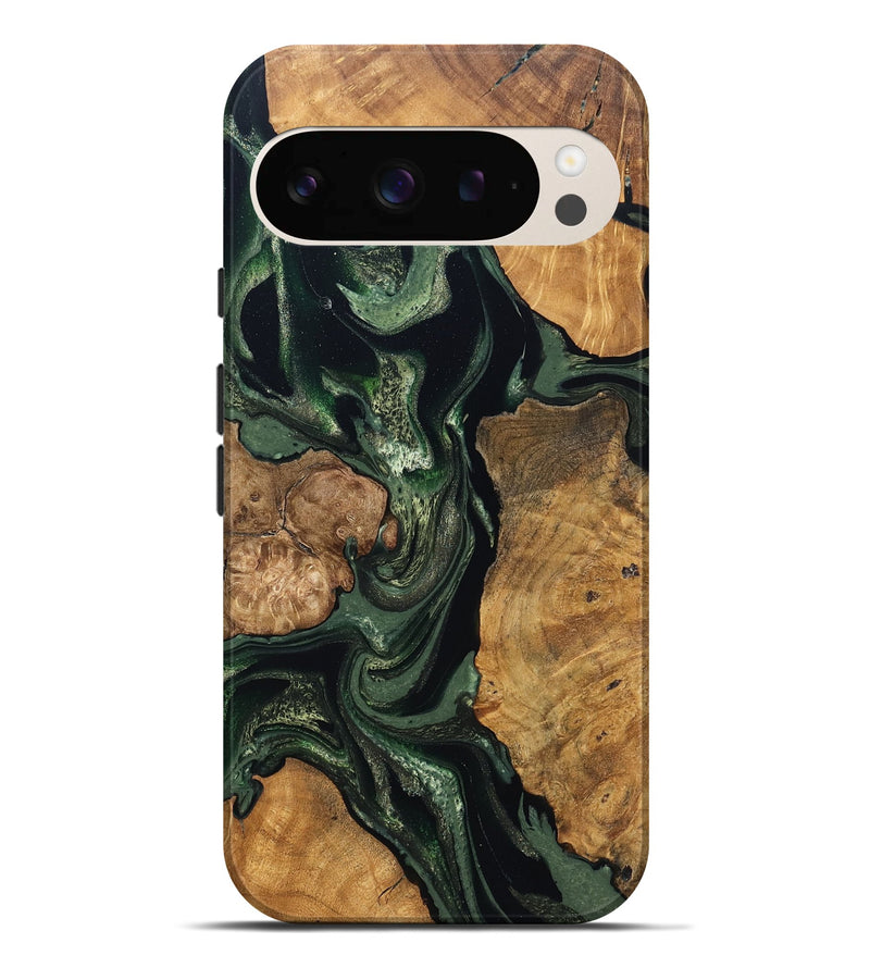 Pixel 9 Pro XL Wood Live Edge Phone Case - Colter (Green, 824307)