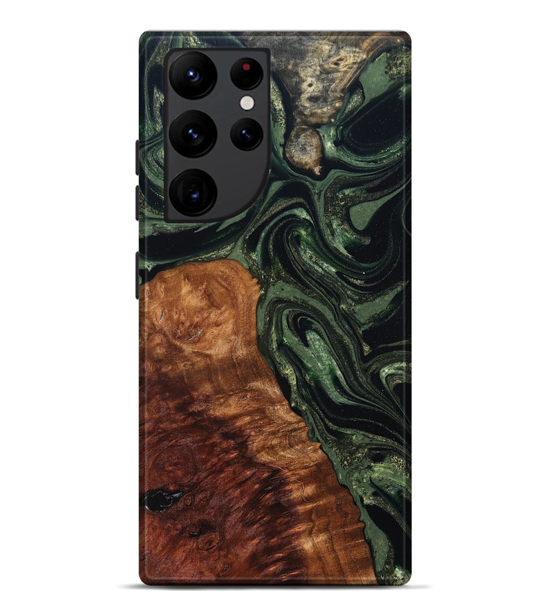Galaxy S22 Ultra Wood Live Edge Phone Case - Whitney (Green, 824309)