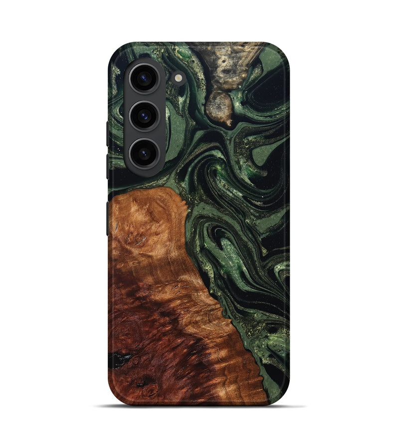 Galaxy S23 Wood Live Edge Phone Case - Whitney (Green, 824309)