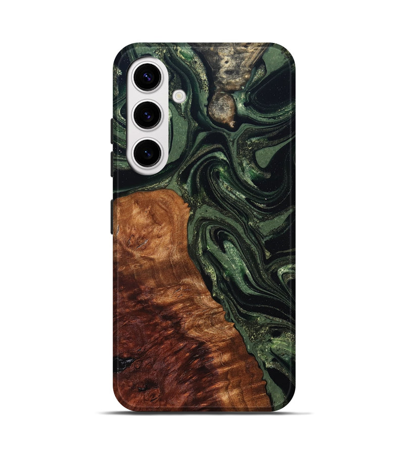 Galaxy S25 Wood Live Edge Phone Case - Whitney (Green, 824309)