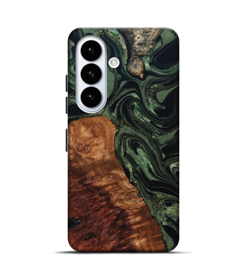 Galaxy S26 Wood Live Edge Phone Case - Whitney (Green, 824309)