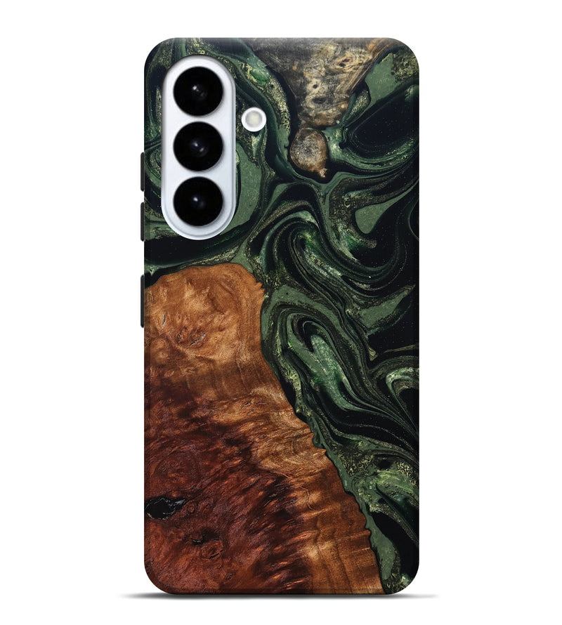 Galaxy S26 Plus Wood Live Edge Phone Case - Whitney (Green, 824309)