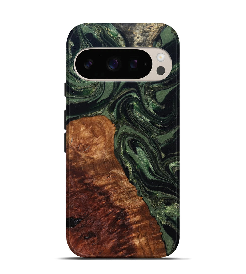 Pixel 10 Wood Live Edge Phone Case - Whitney (Green, 824309)
