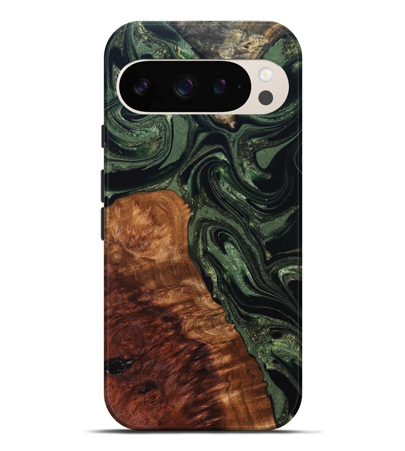 Pixel 10 Pro XL Wood Live Edge Phone Case - Whitney (Green, 824309)