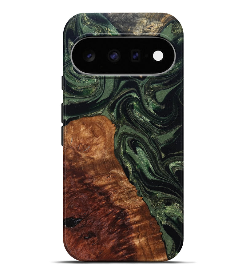 Pixel 11 Pro XL Wood Live Edge Phone Case - Whitney (Green, 824309)