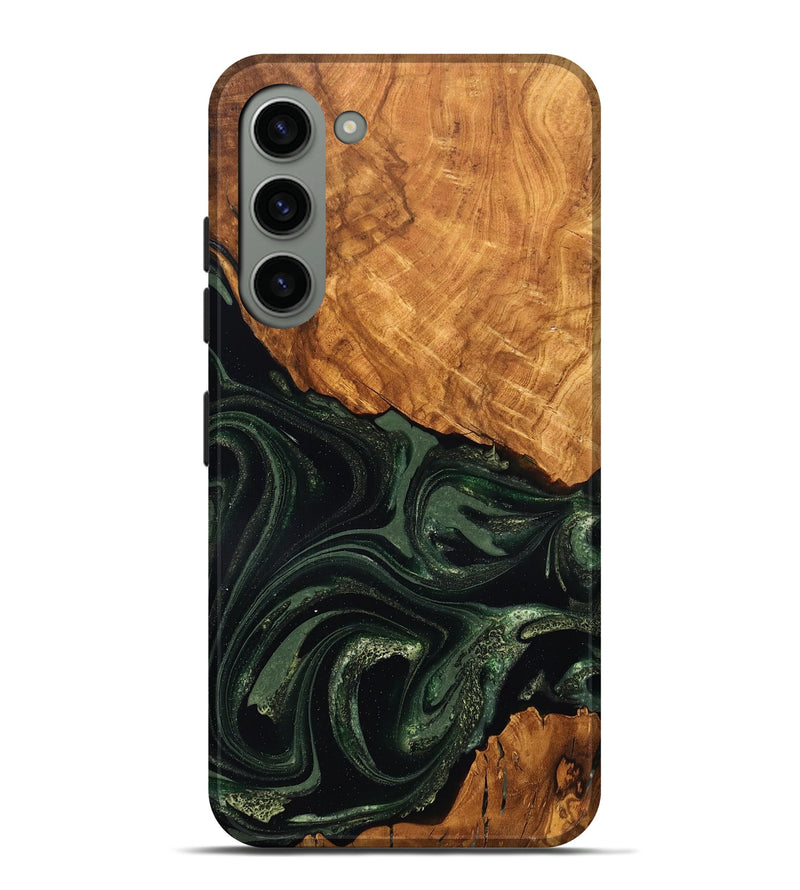 Galaxy S23 Plus Wood Live Edge Phone Case - Velvet (Green, 824310)