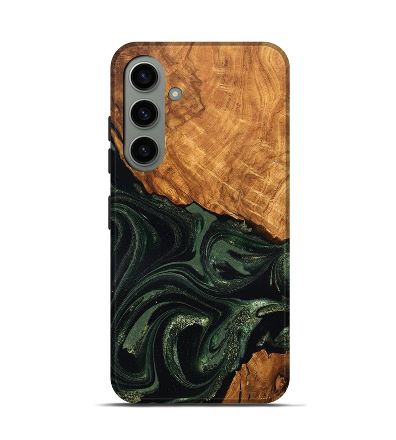 Galaxy S24 Wood Live Edge Phone Case - Velvet (Green, 824310)