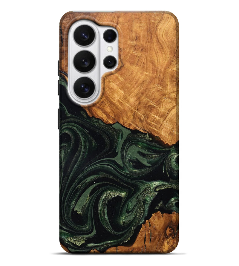 Galaxy S26 Ultra Wood Live Edge Phone Case - Velvet (Green, 824310)