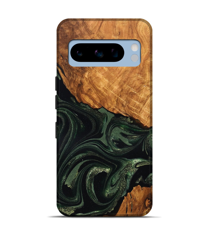 Pixel 8 Pro Wood Live Edge Phone Case - Velvet (Green, 824310)