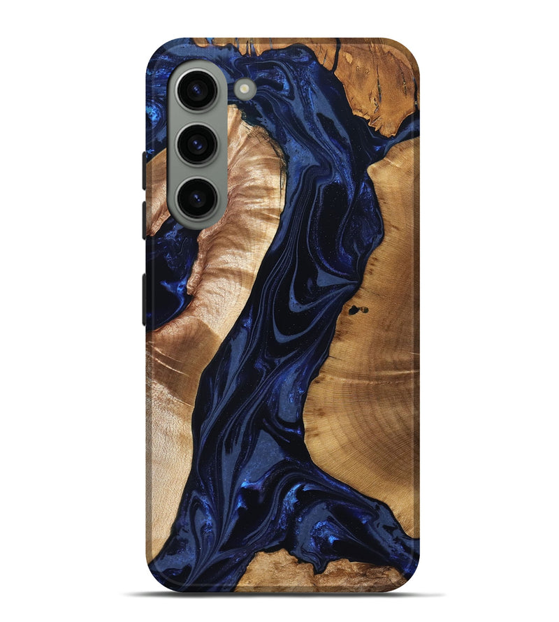 Galaxy S23 Plus Wood Live Edge Phone Case - Evelin (Blue, 824311)