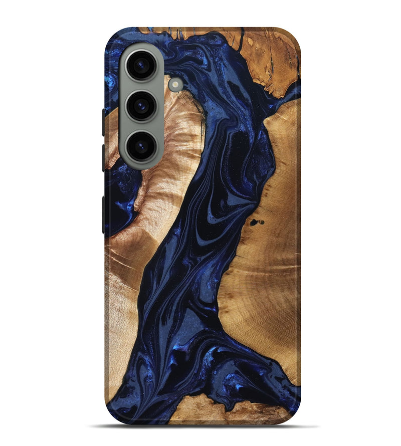 Galaxy S24 Plus Wood Live Edge Phone Case - Evelin (Blue, 824311)