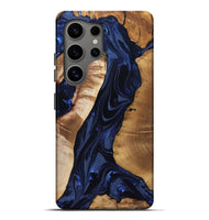 Galaxy S25 Ultra Wood Live Edge Phone Case - Evelin (Blue, 824311)