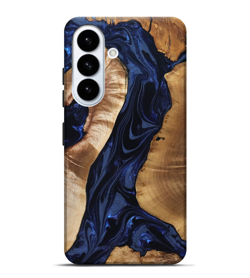 Galaxy S26 Plus Wood Live Edge Phone Case - Evelin (Blue, 824311)