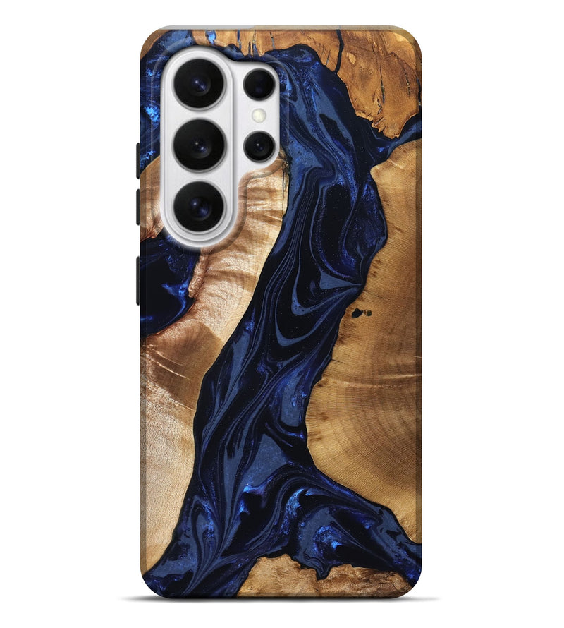 Galaxy S26 Ultra Wood Live Edge Phone Case - Evelin (Blue, 824311)