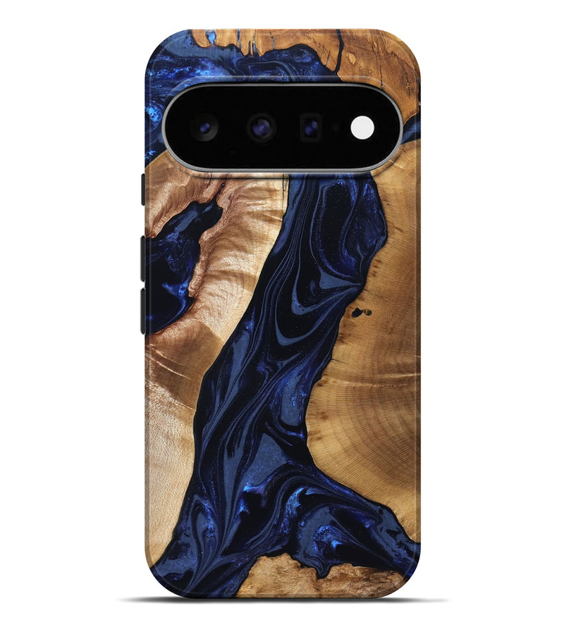 Pixel 11 Pro XL Wood Live Edge Phone Case - Evelin (Blue, 824311)