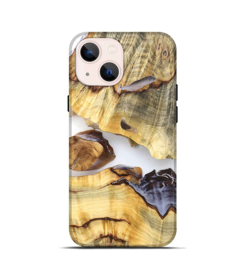 iPhone 13 mini Wood Live Edge Phone Case - Ariel (Clear, 824314)