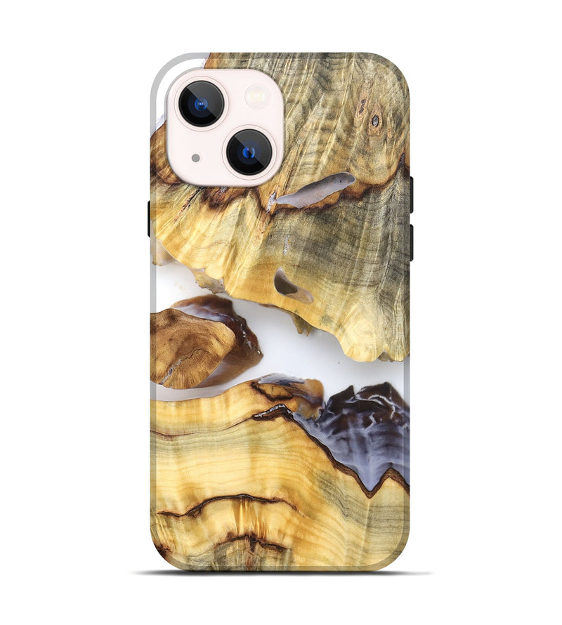 iPhone 14 Wood Live Edge Phone Case - Ariel (Clear, 824314)