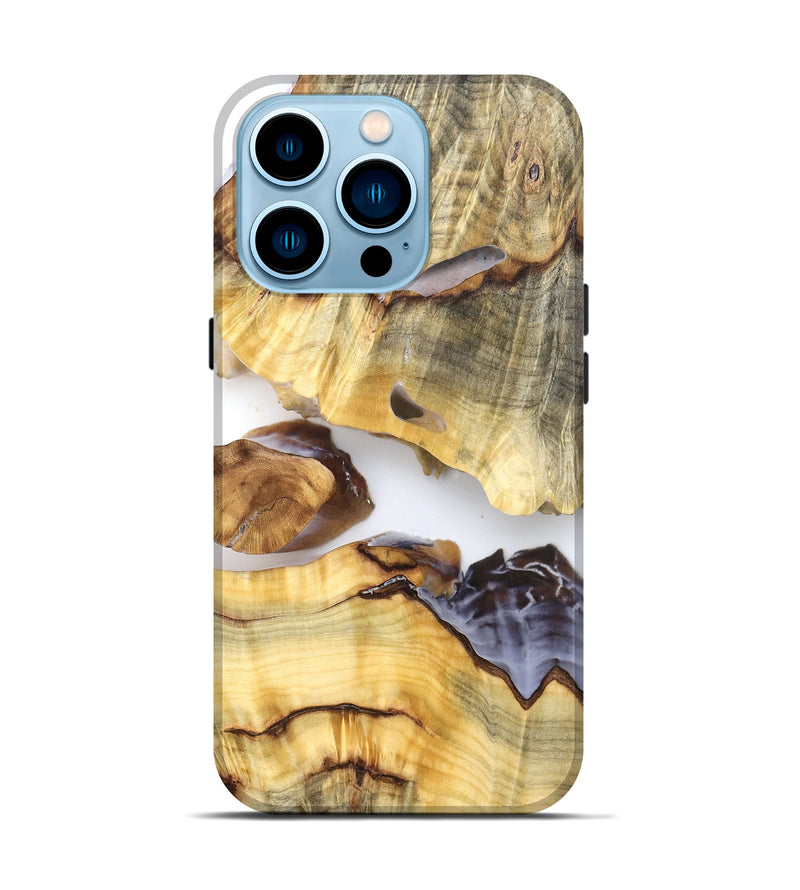 iPhone 14 Pro Wood Live Edge Phone Case - Ariel (Clear, 824314)