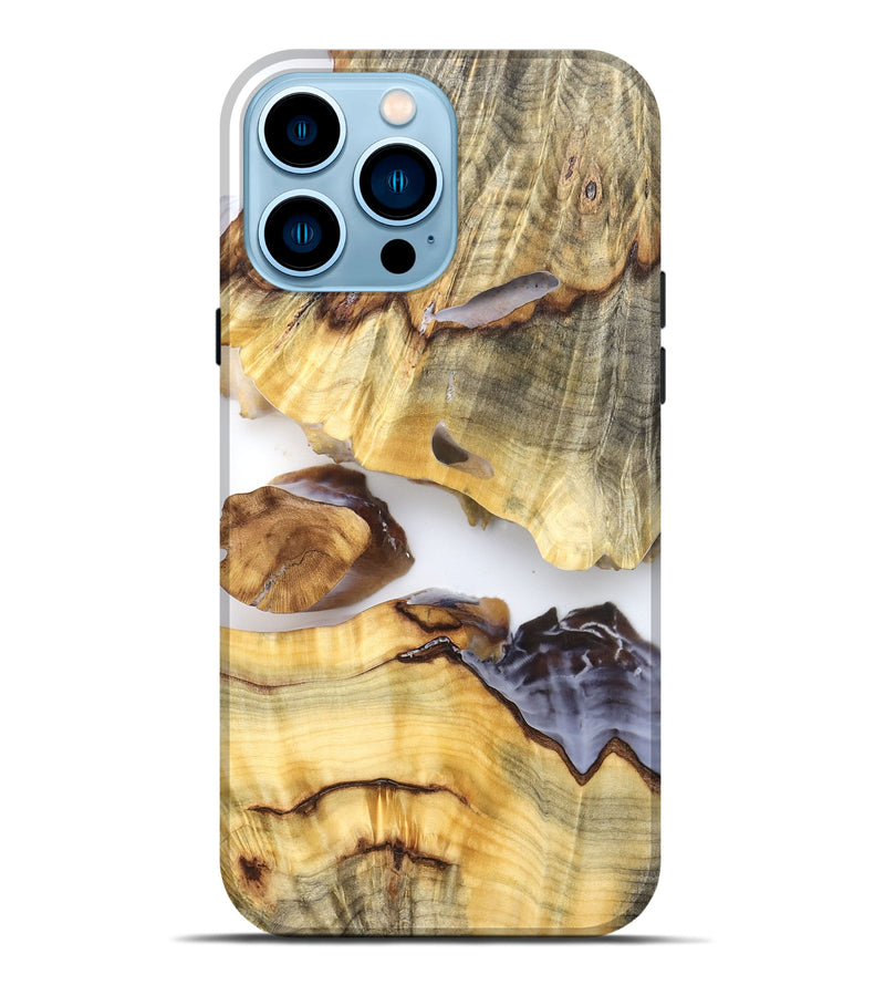 iPhone 14 Pro Max Wood Live Edge Phone Case - Ariel (Clear, 824314)