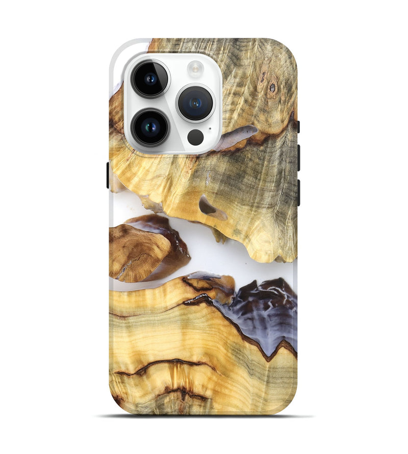 iPhone 15 Pro Wood Live Edge Phone Case - Ariel (Clear, 824314)