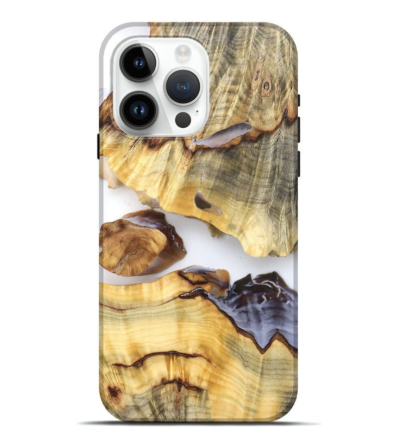 iPhone 15 Pro Max Wood Live Edge Phone Case - Ariel (Clear, 824314)