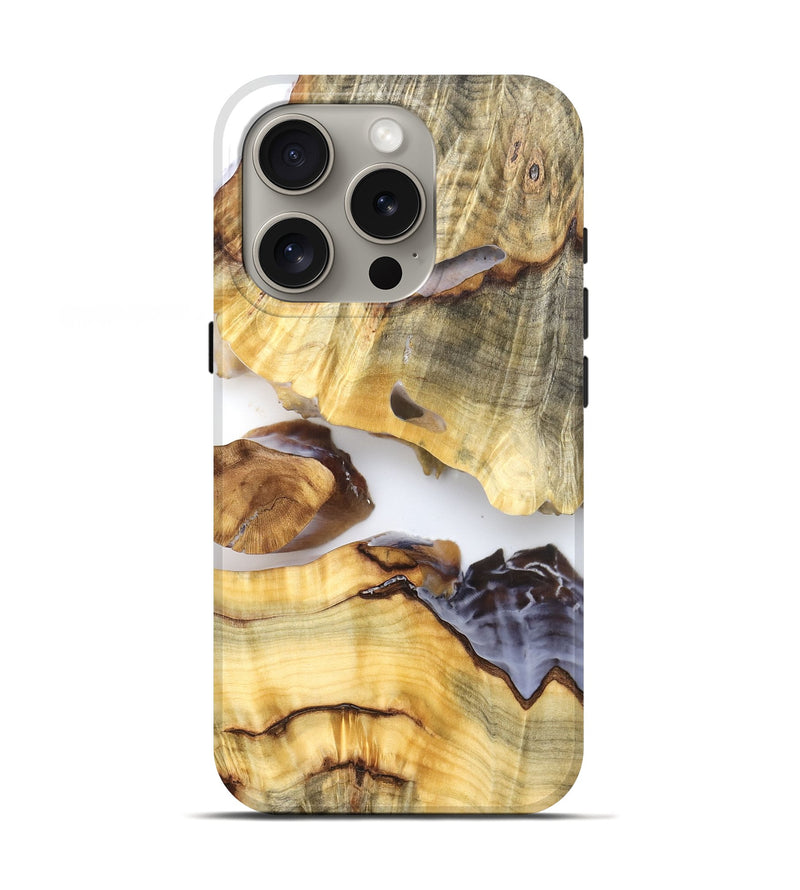 iPhone 16 Pro Wood Live Edge Phone Case - Ariel (Clear, 824314)