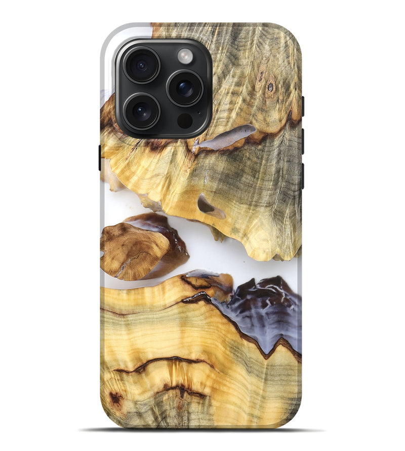 iPhone 16 Pro Max Wood Live Edge Phone Case - Ariel (Clear, 824314)