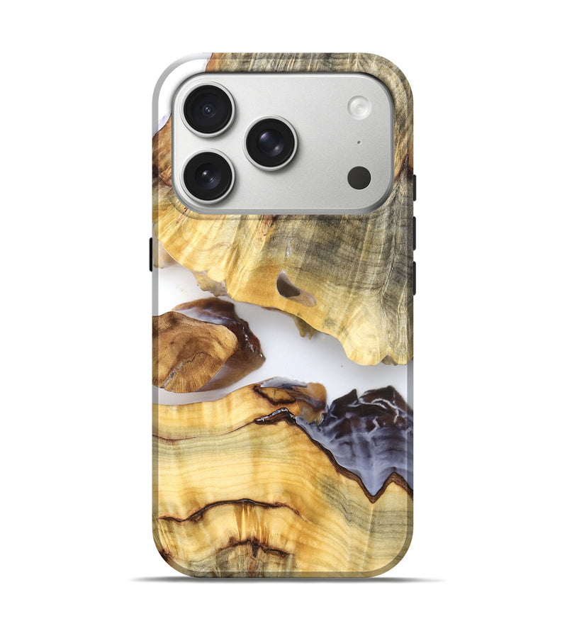 iPhone 17 Pro Wood Live Edge Phone Case - Ariel (Clear, 824314)