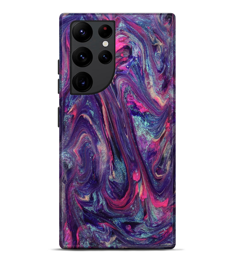 Galaxy S22 Ultra ResinArt Live Edge Phone Case - Doretha (Purple, 824316)