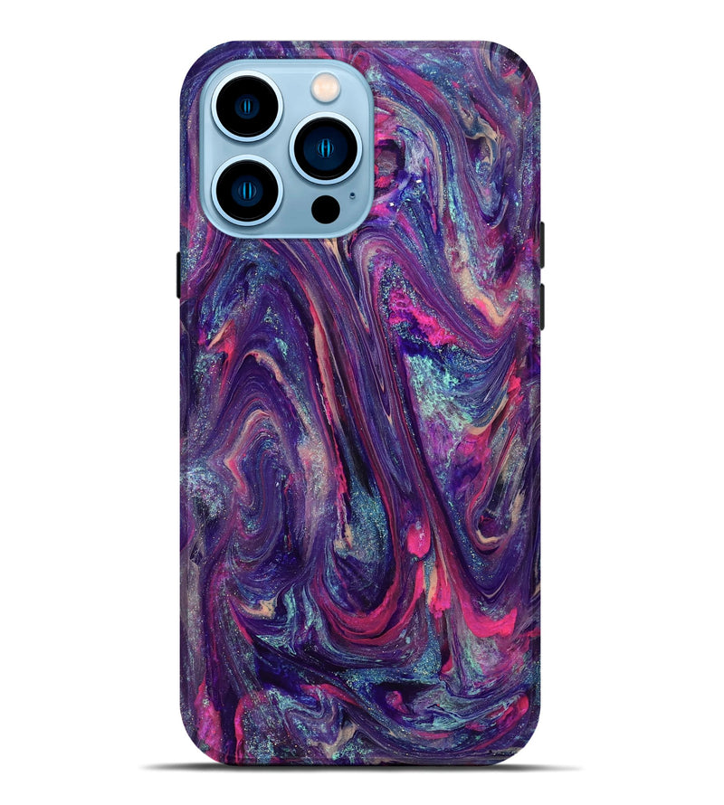 iPhone 14 Pro Max ResinArt Live Edge Phone Case - Doretha (Purple, 824316)