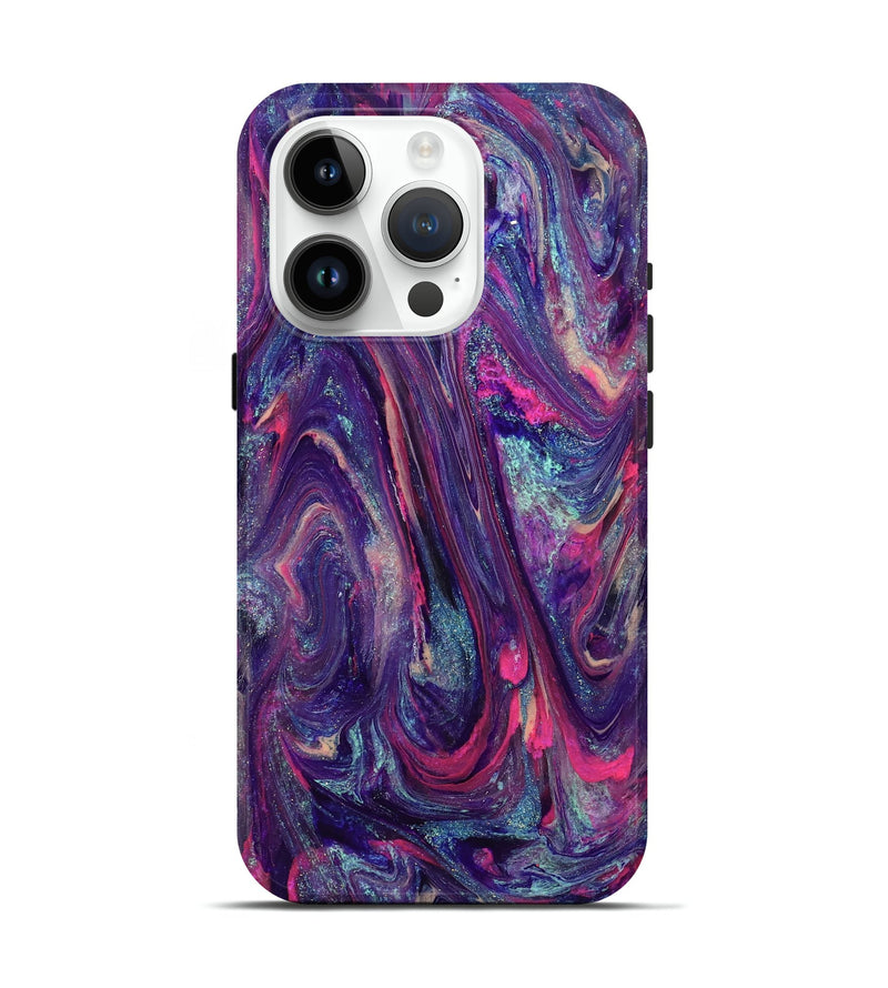 iPhone 15 Pro ResinArt Live Edge Phone Case - Doretha (Purple, 824316)