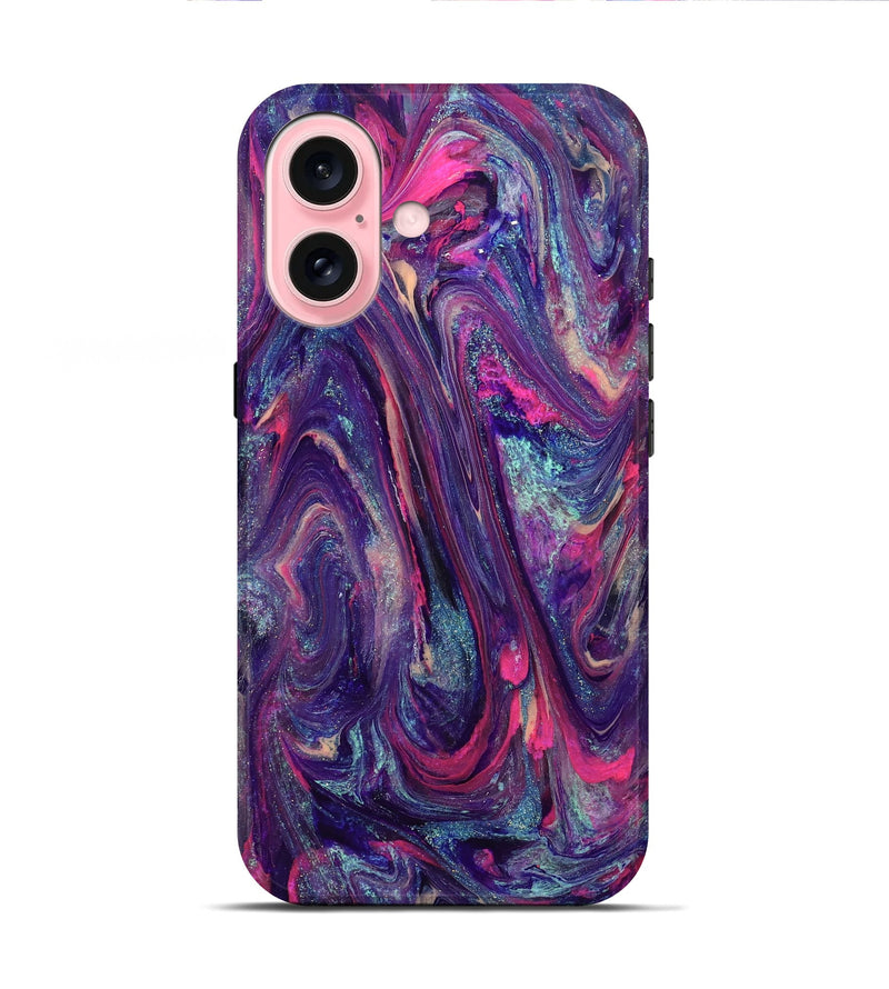 iPhone 16 ResinArt Live Edge Phone Case - Doretha (Purple, 824316)