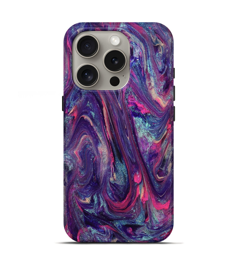 iPhone 16 Pro ResinArt Live Edge Phone Case - Doretha (Purple, 824316)