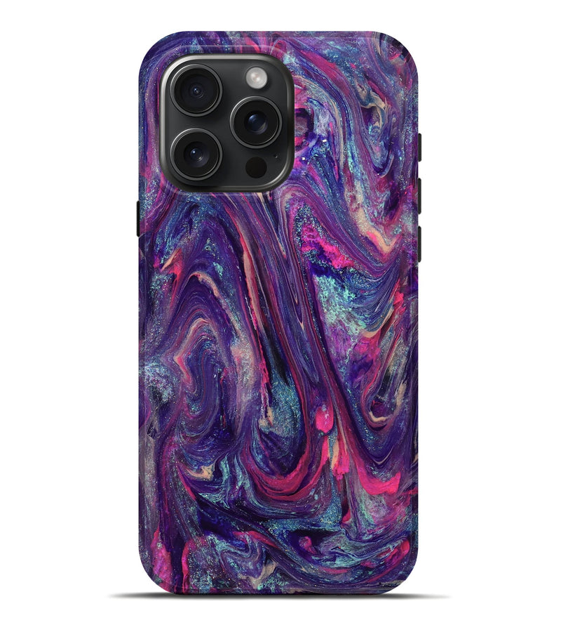 iPhone 16 Pro Max ResinArt Live Edge Phone Case - Doretha (Purple, 824316)