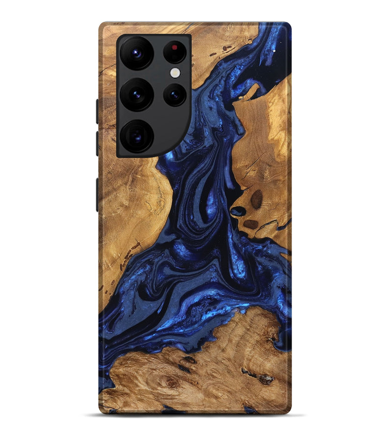 Galaxy S22 Ultra Wood Live Edge Phone Case - Jakayla (Ancient Olive, 824323)