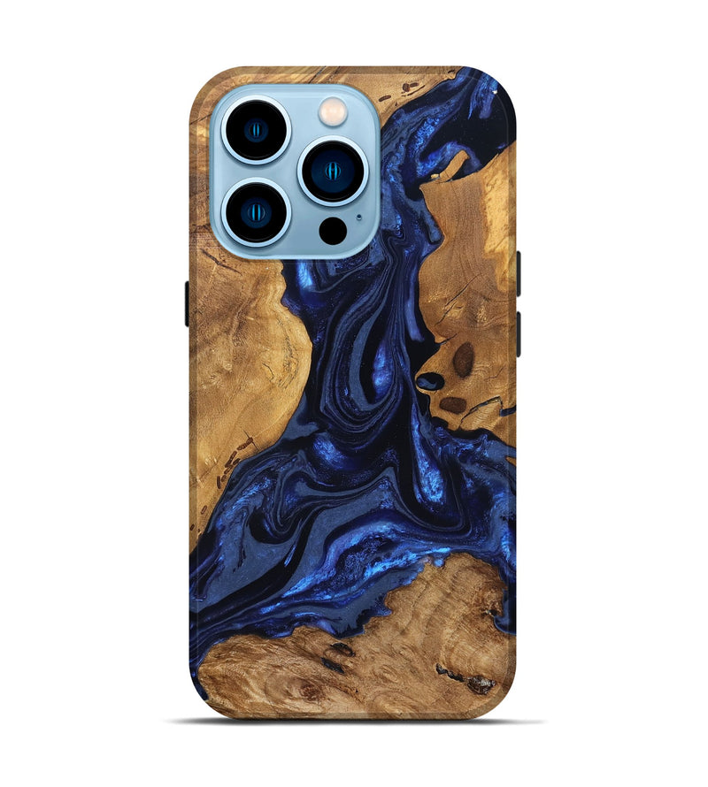 iPhone 14 Pro Wood Live Edge Phone Case - Jakayla (Ancient Olive, 824323)