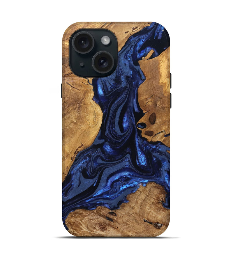 iPhone 15 Wood Live Edge Phone Case - Jakayla (Ancient Olive, 824323)