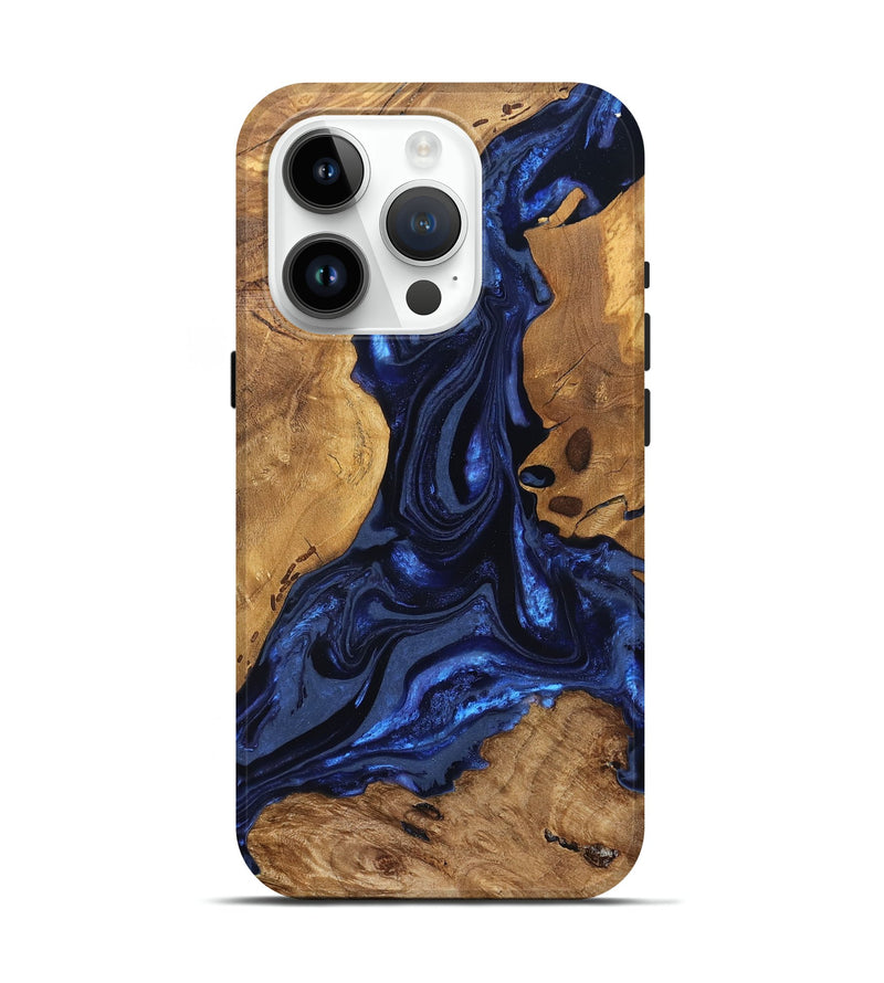 iPhone 15 Pro Wood Live Edge Phone Case - Jakayla (Ancient Olive, 824323)