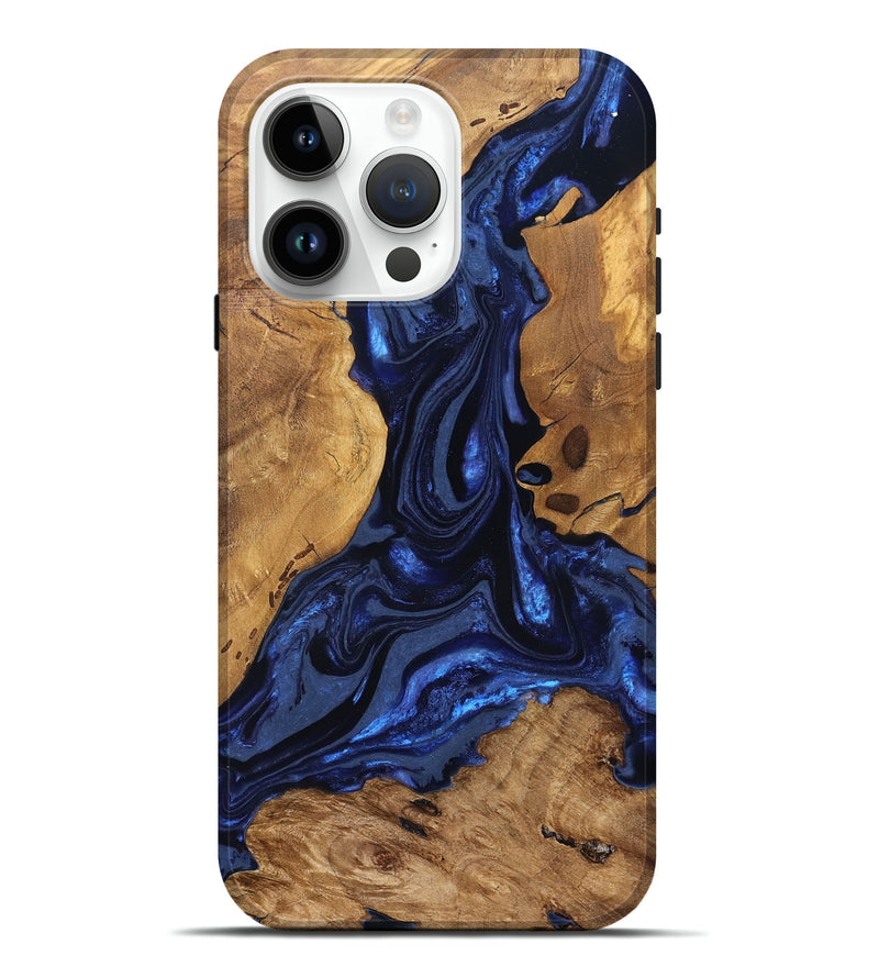 iPhone 15 Pro Max Wood Live Edge Phone Case - Jakayla (Ancient Olive, 824323)