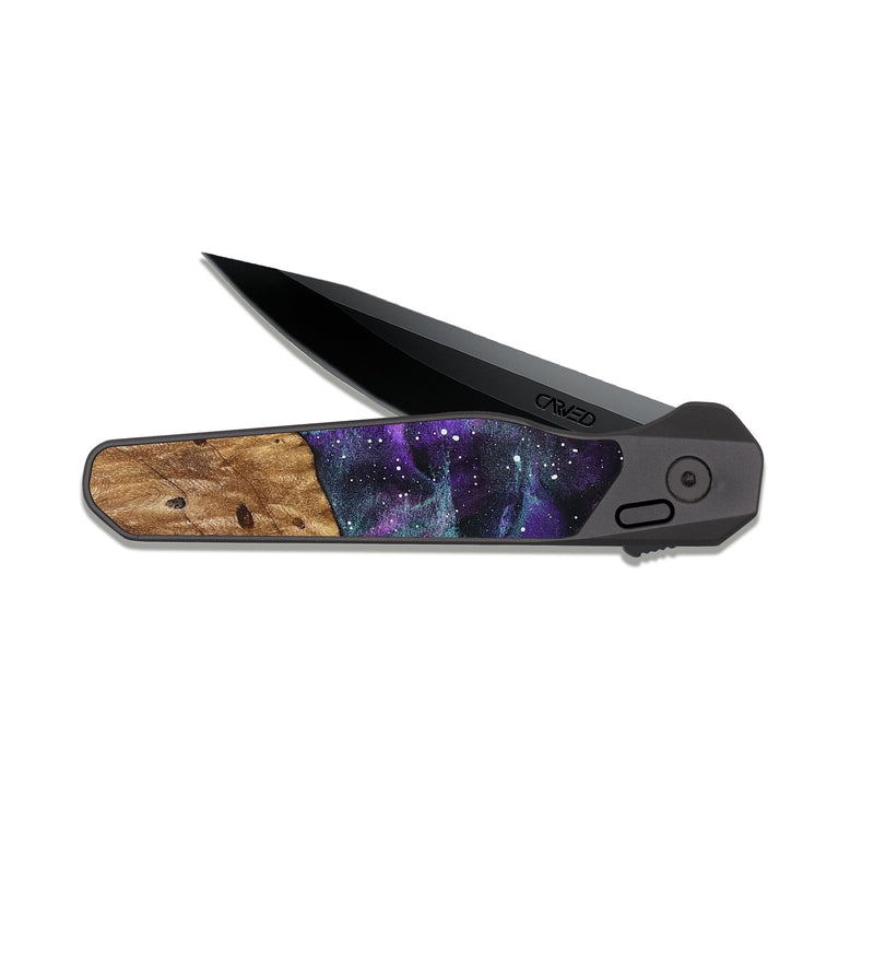 EDC Dark Slate Wood Pocket Knife - Iyana (Cosmos, 824347)
