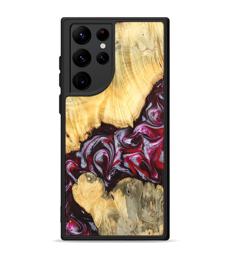 Galaxy S22 Ultra Wood Phone Case - Shayne (Red, 824369)