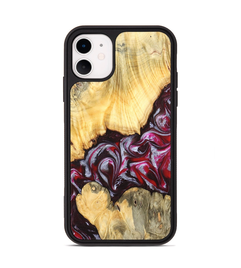 iPhone 11 Wood Phone Case - Shayne (Red, 824369)