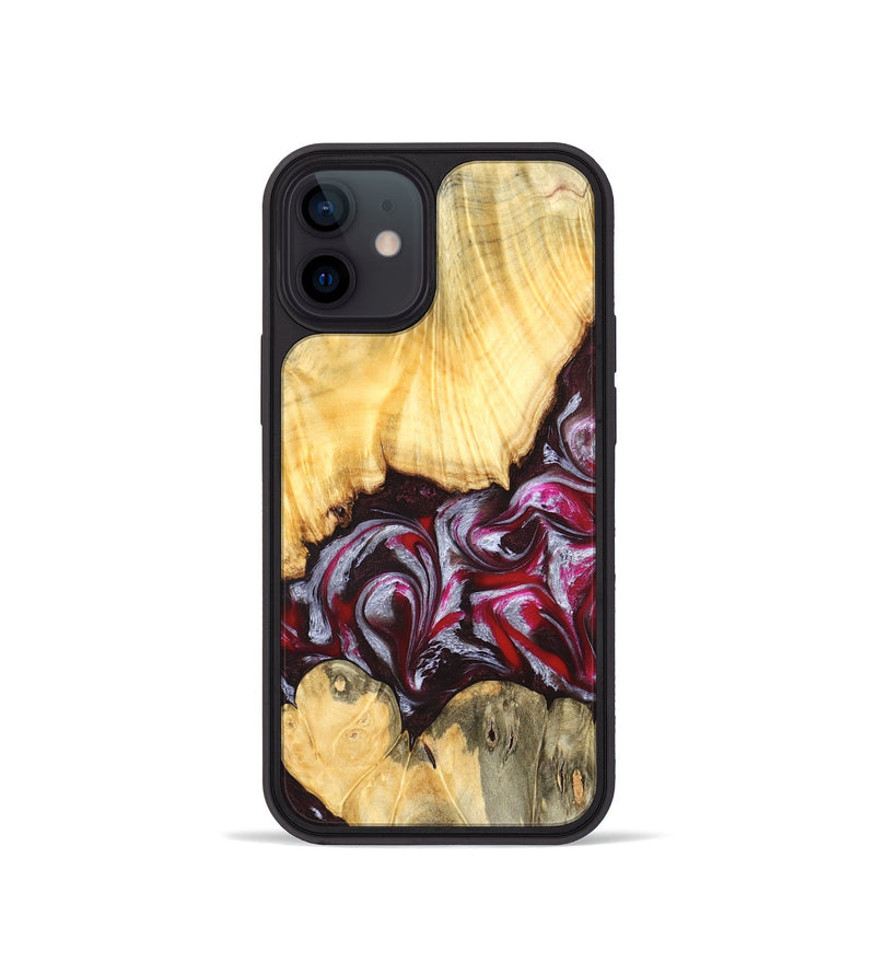 iPhone 12 mini Wood Phone Case - Shayne (Red, 824369)